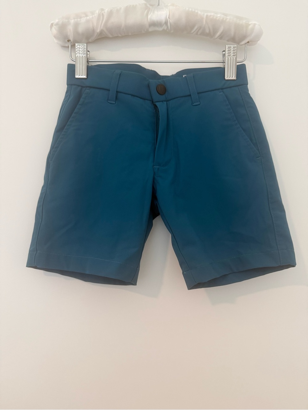Boys  Flat-Front Performance Shorts in Teal